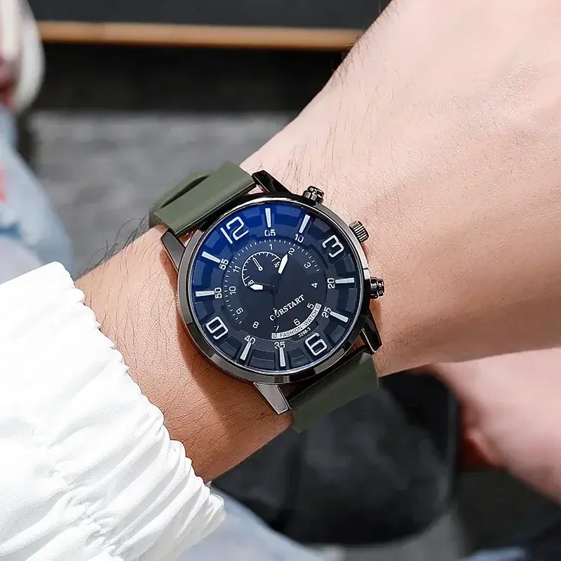 Fashion Silicone Men Watches Big Dial Quartz Wristwatches Simple Watches Reloj Male Casual Watch Clock Gift Reloj Hombre