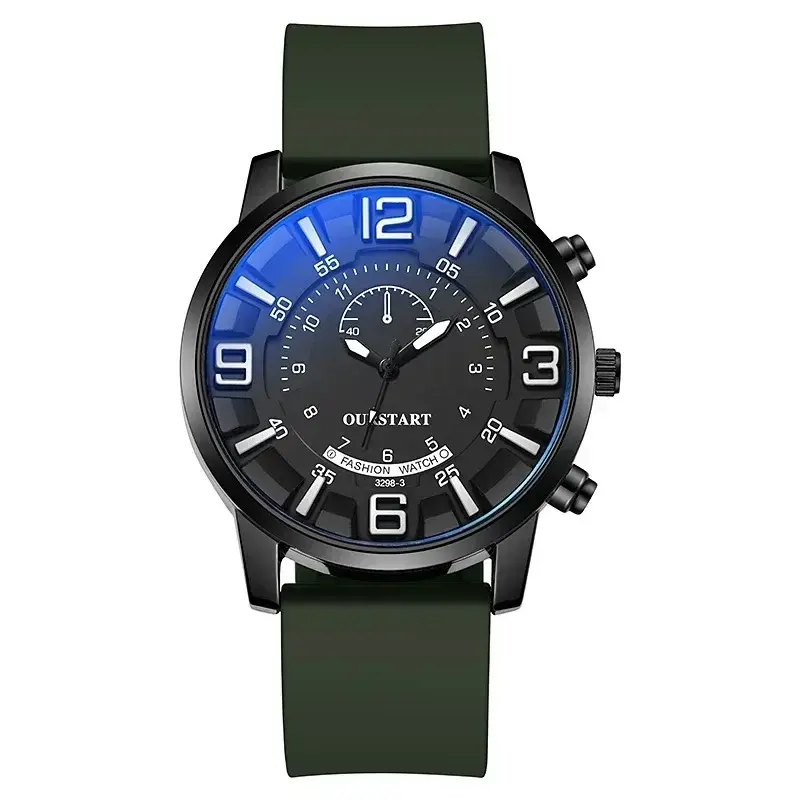 Fashion Silicone Men Watches Big Dial Quartz Wristwatches Simple Watches Reloj Male Casual Watch Clock Gift Reloj Hombre