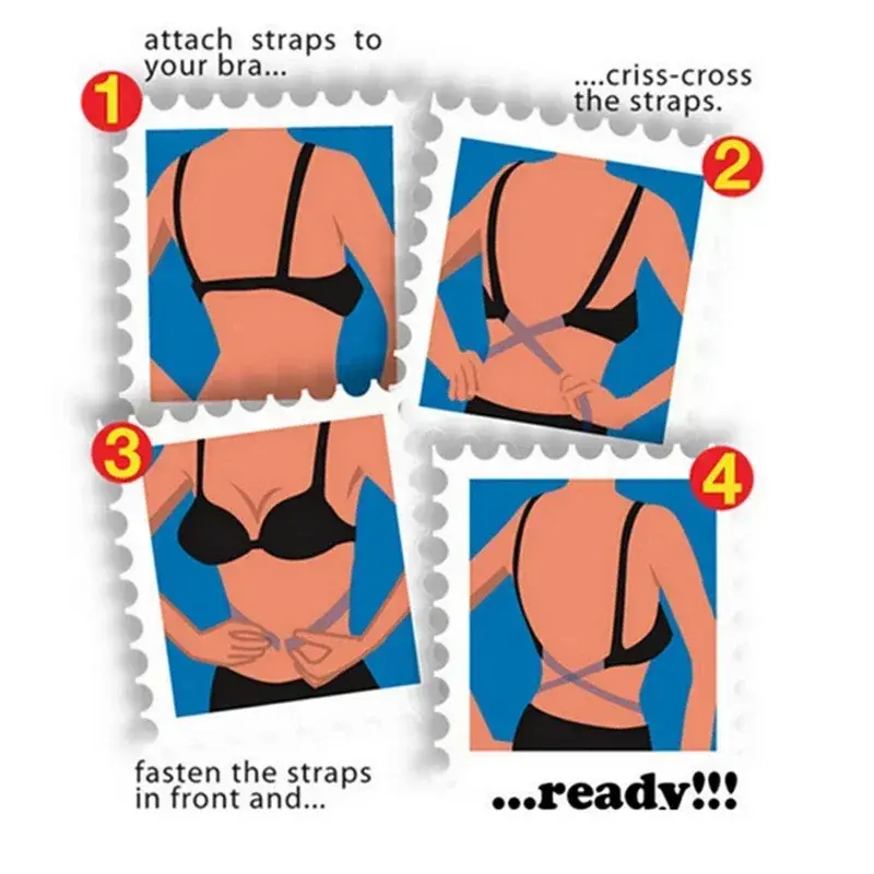 1PC Fashion Adjustable Backless Bra Strap Adapter Converter Fully Extender Hook Women's Fashion Bra Strap Adapter Breast Tape