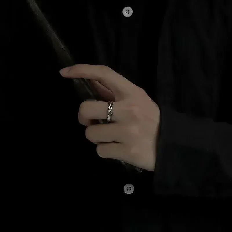 Кольцо Женское Rings for Men Women Trend Design Metal Twist Simple Open Adjustable Finger Ring Jewelry Wedding Anillos