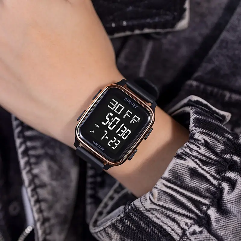 Sports Watch for Men Waterproof Multifunction Electronic Watch Ultra-thin Men's LED Digital Wristwatch for Man Student