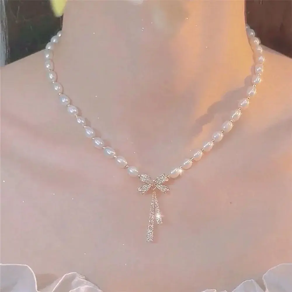 Elegant Pearl Necklace For Women Niche Design High-End Feel Trendy Cool Luxury INS Minimalist Style Clavicle Chain