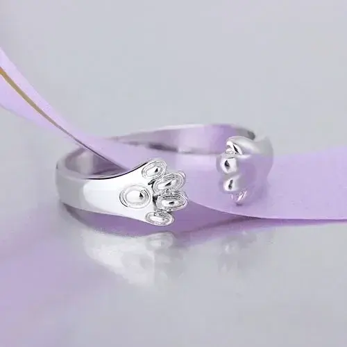 Newest Women Vintage Style Jewelry Girls Lovely Party Ring Fashion Small Hand 925 Sterling Silver Needle Finger Rings Lover Gift