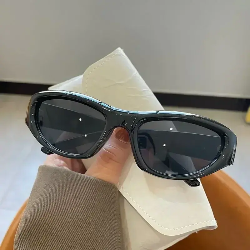 Popular Women's Sunglasses 2024 Punk Sunglasses Unique Oval Sun Glasses Men Goggle Shades Mirror Colorful Y2K Eyewear