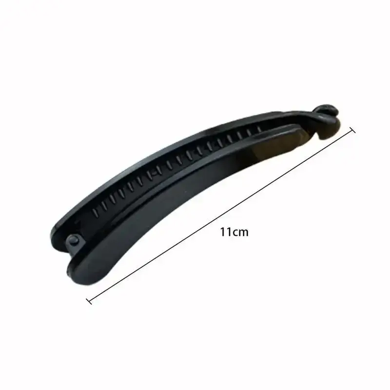 11cm Black Round Banana Clip Korean Style Women Lady Scrunchie Ponytail Hairbrush Fashion Hair Clips 2025 Lazy Accessories