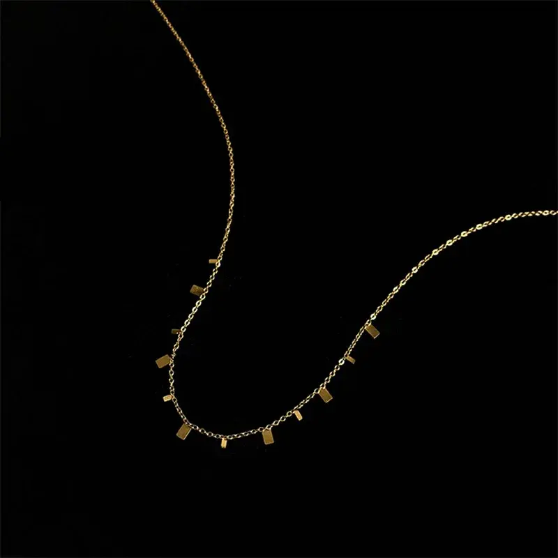 316L Simple Stainless Steel Round Small Hanging Piece Necklace Titanium Steel Jewelry Wholesale Necklaces for Women