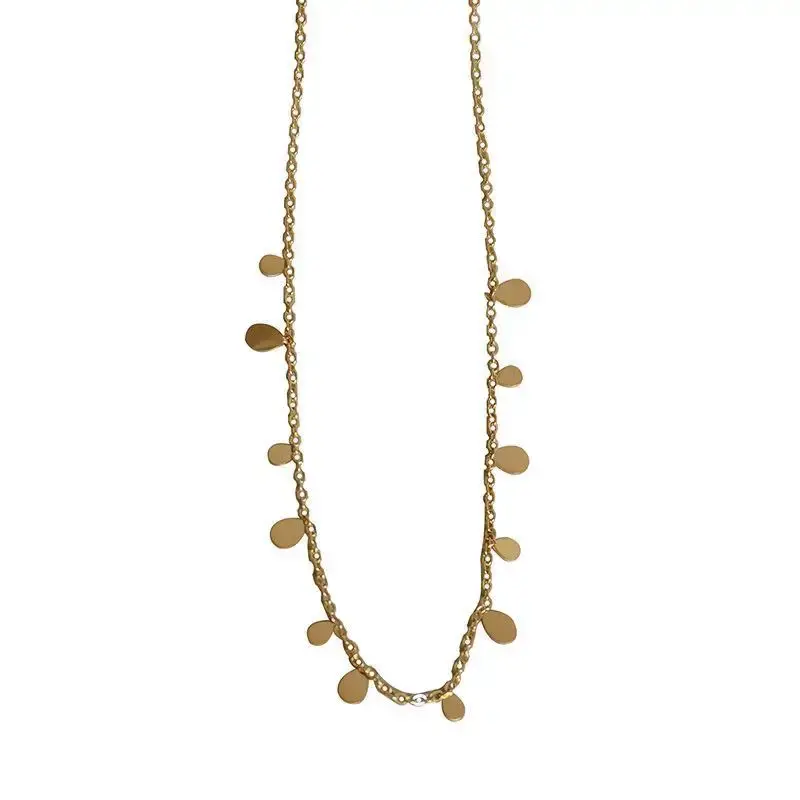 316L Simple Stainless Steel Round Small Hanging Piece Necklace Titanium Steel Jewelry Wholesale Necklaces for Women
