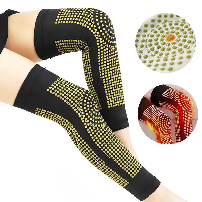1 Pair Self Heating Knee Pads Brace Sports Kneepad Compression Tourmaline Knee Support for Arthritis Joint Pain Relief Recovery