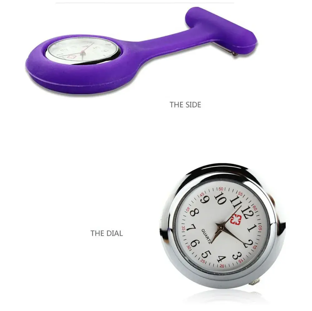 Pocket Watch Women's Digital Display Dial Clip-On Analog Clock Fob Nurse Brooch Pin Hang Pocket Electric Watch Fashion Watches