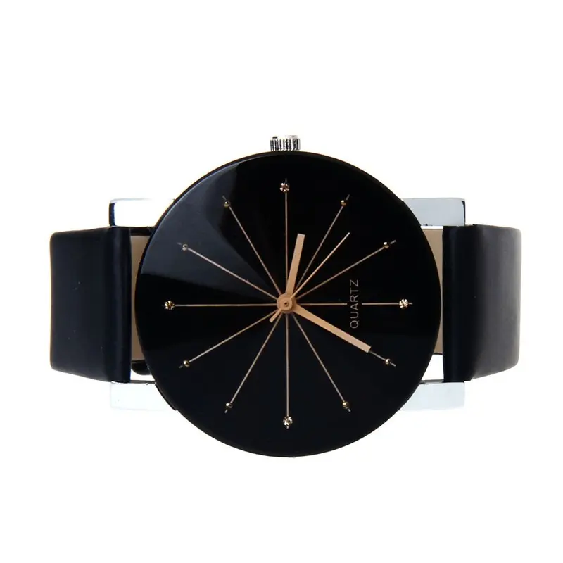 Couple Lover Watches Quartz Dial Clock PU Leather WristWatch Relojes Watch Women Men Fashion Luxury Relogio Feminino Saat