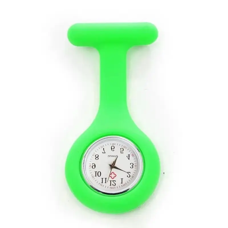 Silicone Nurse Watch Unisex Watches Clock Fashion Student Pocket Watches Brooch Tunic Fob Watch with Free Battery Doctor Medical