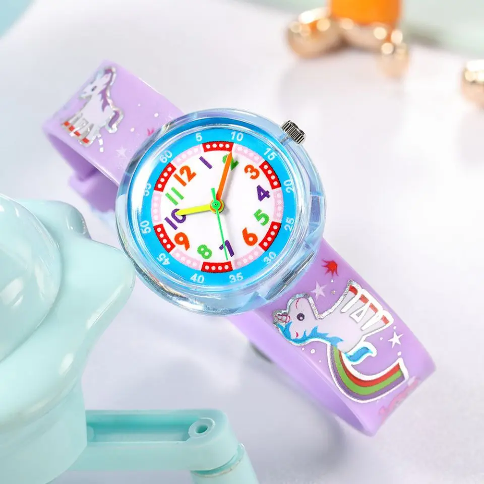 Cartoon Cute Animal Kids Quartz Watches Children Fashion Casual Bee Flower Watch for Student Boys Girls Clock Girl Watch