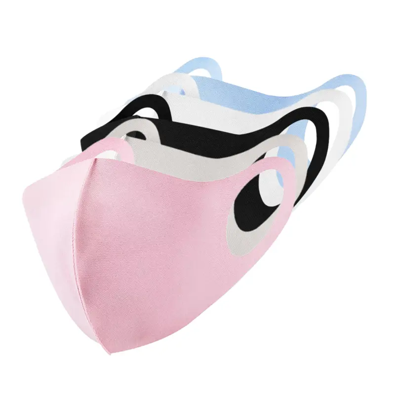 2/4/6Pcs Sunscreen Mask Summer Adjustable for Adults Women Men Dustproof Breathable Washable Ice Silk Polyester Cloth Mask