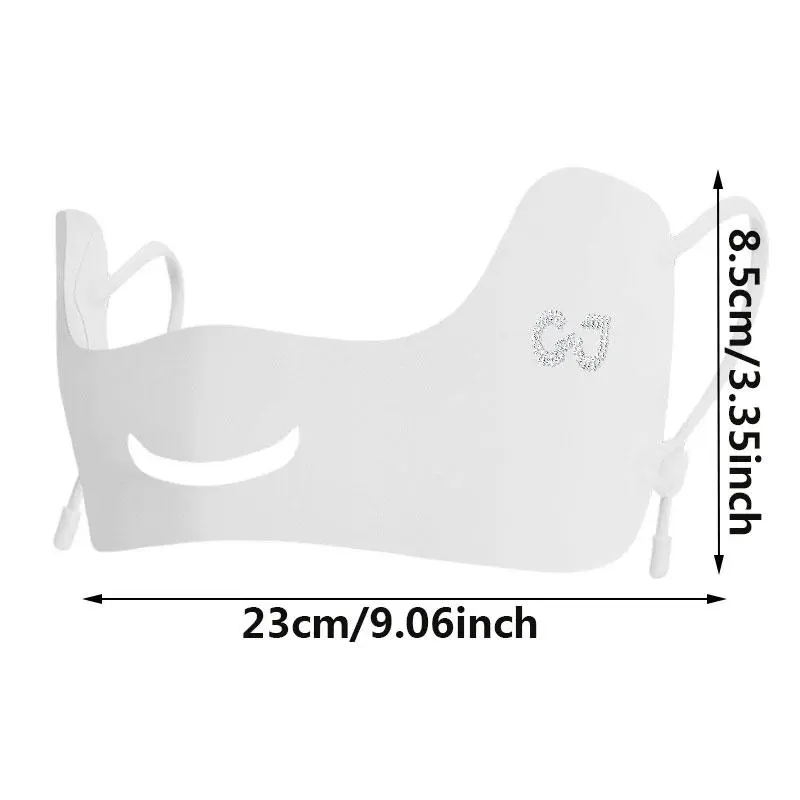 Ice Silk Sunscreen Mask for Women Outdoor UV Protection Sun Shading Ladies' Breathable Golf Hanging Ear Mask