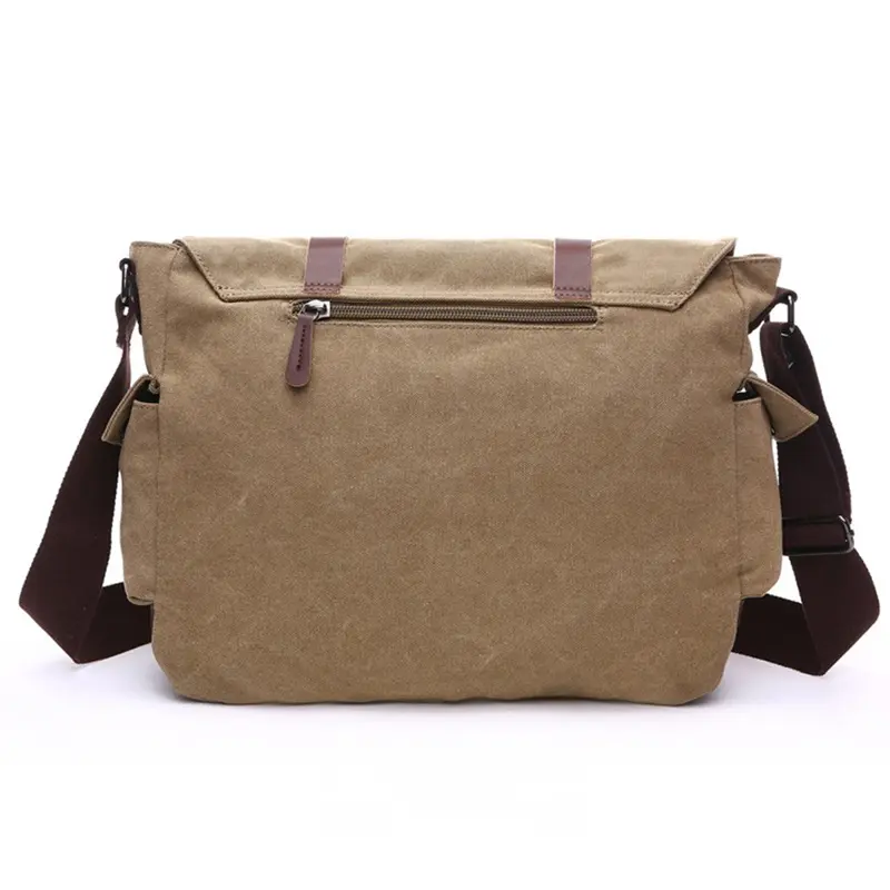 High Quality Men Business Messenger Bags Shoulder Bag Large Capacity Canvas Crossbody Pack Retro Casual Office Travel Bag New