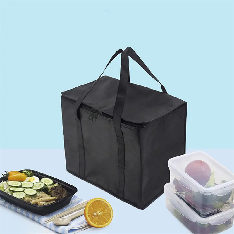 Lunch Bag Non-woven Large Capacity Thermal Insulation Bags Bento Aluminum Foil fresh-keeping Ice Bag Takeaway Lunch Box