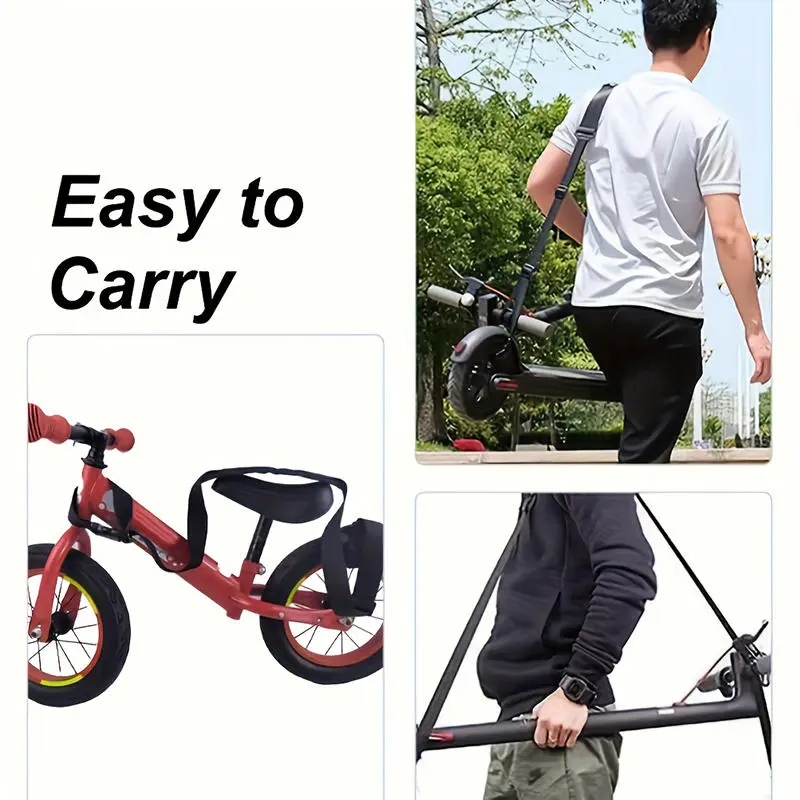 Folding Bicycle Shoulder Strap Black Adjustable Weight Reducing Scooter Shoulder Straps Beach Chair Storage Shoulder Strap