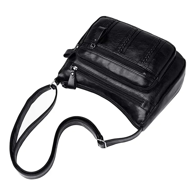 Fashion Casual Female Shoulder Bag Soft PU Shoulder High-quality Multi-pocket Solid Color Ladies Crossbody Bags