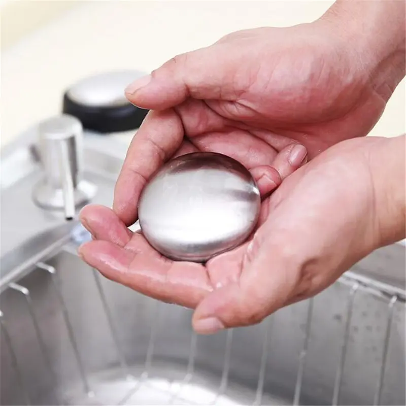 2Pcs High Quality Soap Stainless Steel Hand Odor Remover Bar Magic Soap ElimInates Garlic/Onion Etc Smells Kitchen Gadget Tools