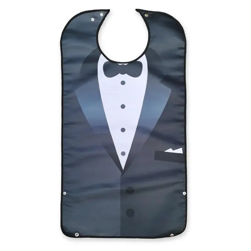 Waterproof Adult Bibs Eating Washable Apron Reusable Clothing Protector with Crumb Catcher For Elderly Men Women Senior