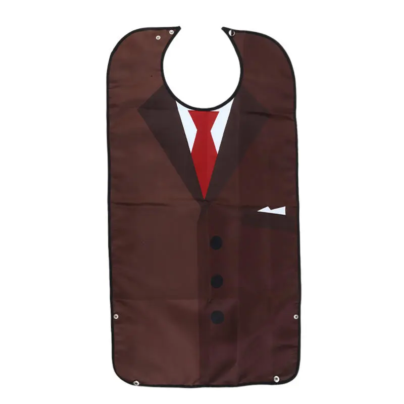 Waterproof Adult Bibs Eating Washable Apron Reusable Clothing Protector with Crumb Catcher For Elderly Men Women Senior