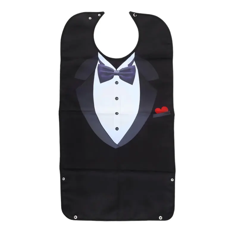 Waterproof Adult Bibs Eating Washable Apron Reusable Clothing Protector with Crumb Catcher For Elderly Men Women Senior