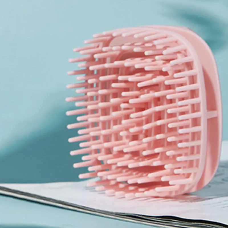 Silicone Household Hair Brush Scalp Cleaning Massage Brushes Dry and Wet Dual-use Handheld Hair Brush
