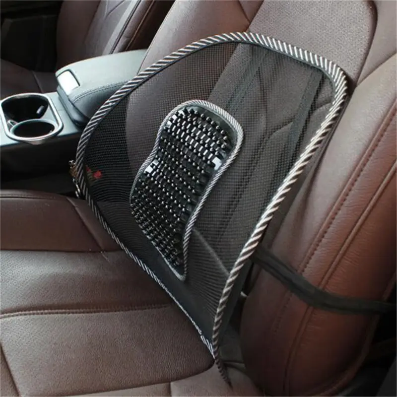 Car Seat Office Chair Massage Back Lumbar Support Mesh Ventilate Cushion Pad Black Mesh Back Lumbar Cushion For Car Driver
