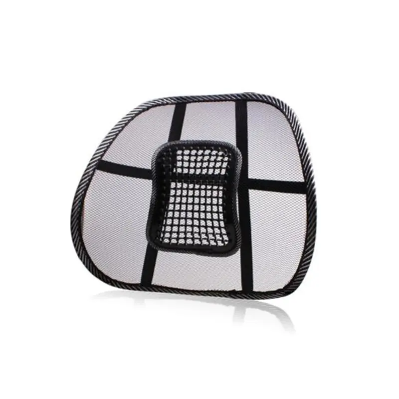 Car Seat Office Chair Massage Back Lumbar Support Mesh Ventilate Cushion Pad Black Mesh Back Lumbar Cushion For Car Driver