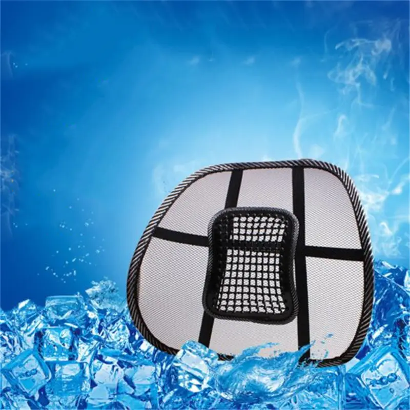 Car Seat Office Chair Massage Back Lumbar Support Mesh Ventilate Cushion Pad Black Mesh Back Lumbar Cushion For Car Driver