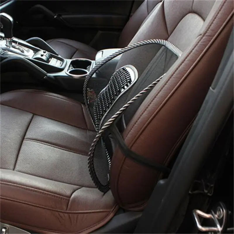 Car Seat Office Chair Massage Back Lumbar Support Mesh Ventilate Cushion Pad Black Mesh Back Lumbar Cushion For Car Driver