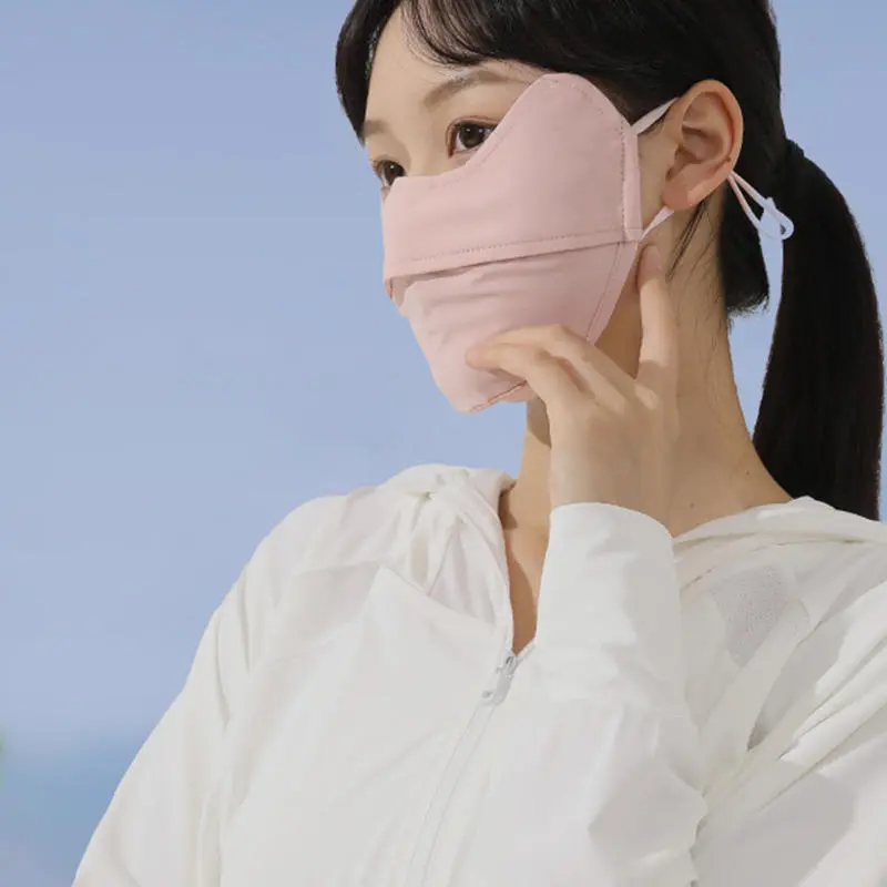 Sunblock UV Protection Eye Angle Breathable Face Mask Men And Women Summer Thin Outdoor Dustproof Mask For Unisex