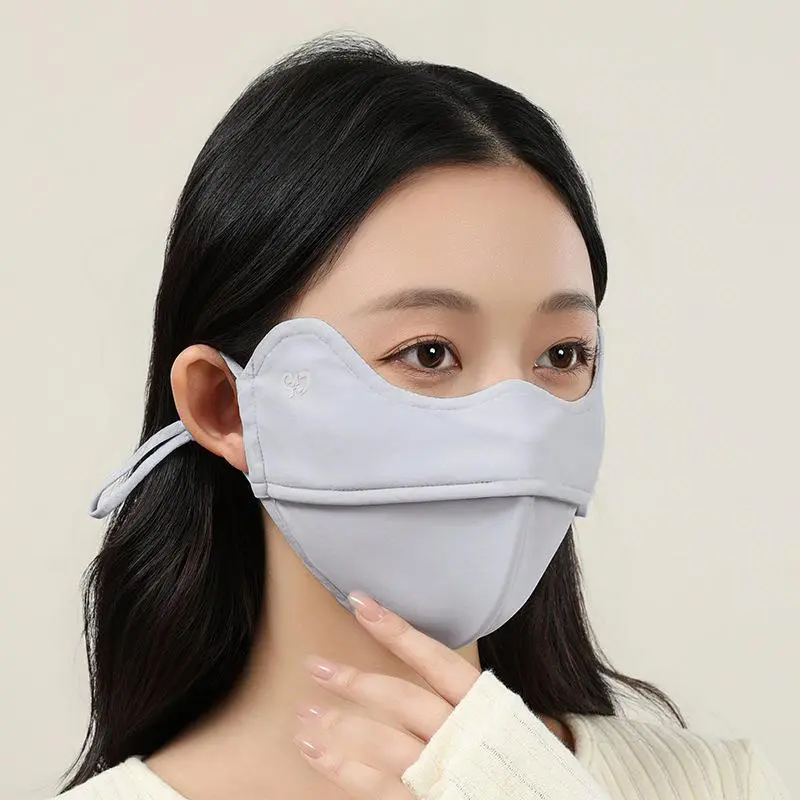 Sunblock UV Protection Eye Angle Breathable Face Mask Men And Women Summer Thin Outdoor Dustproof Mask For Unisex