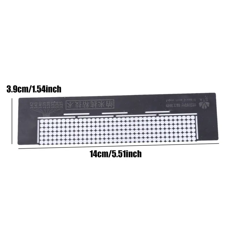 Diamond Draw Mesh Ruler Mold Stainless Steel Rulers Nano Dot Pen Adhesive Drill Ruler Cross Stitch Household Professional Tool