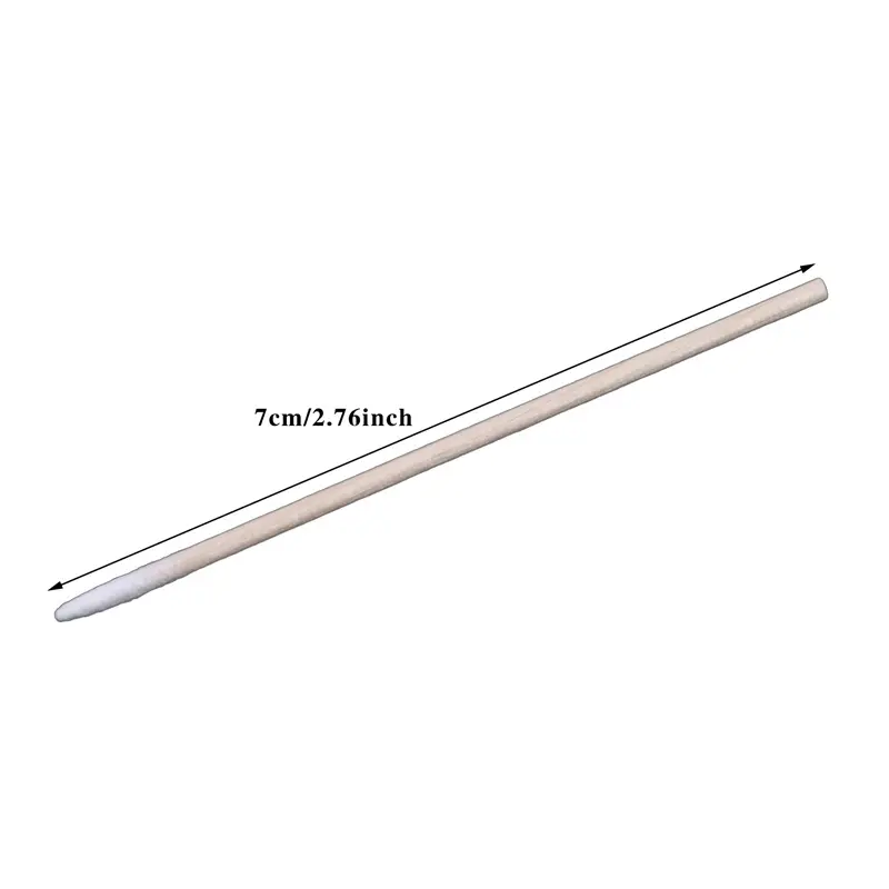 7cm 100/300Pcs Wooden Tip Cotton Stick Long Wooden Handle Tip Semi Permanent Embroidered Cotton Swabs
