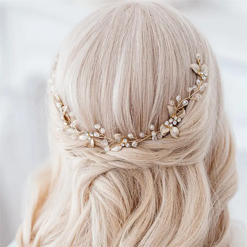 Women Flower Comb Headwear Wedding Hair Accessories Fashion Shaped  Bride Insert Hair Clip Jewelry Fashion Headwears