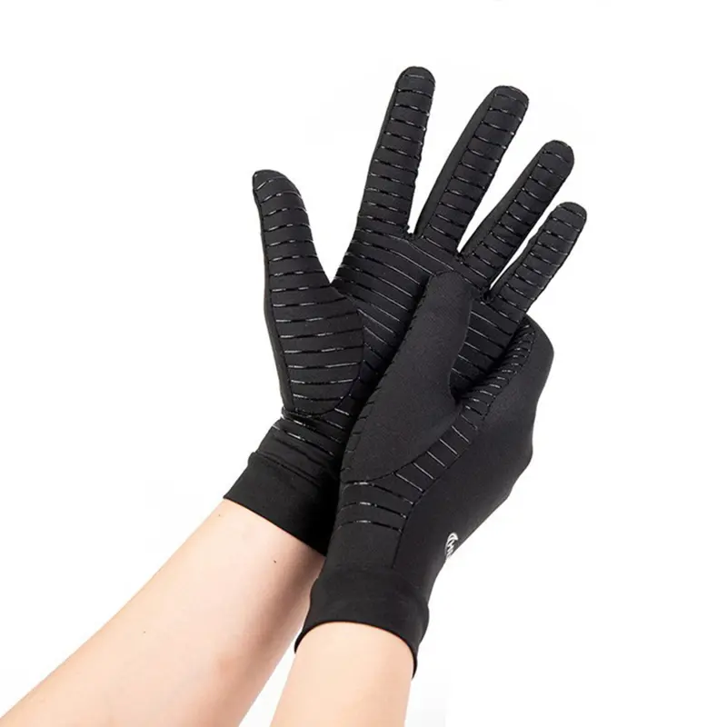 Mens Gloves Copper Fiber Spandex Touch Screen Running Sports Winter Warm Cycling Full Finger