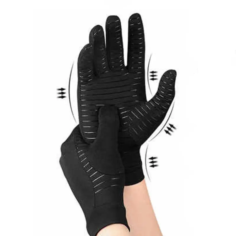 Mens Gloves Copper Fiber Spandex Touch Screen Running Sports Winter Warm Cycling Full Finger