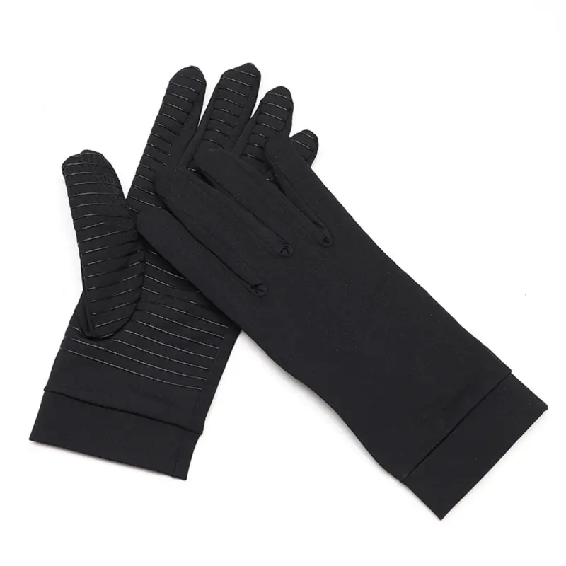 Mens Gloves Copper Fiber Spandex Touch Screen Running Sports Winter Warm Cycling Full Finger