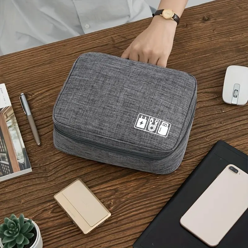 Cable Storage Bag Waterproof Digital Electronic Organizer Portable USB Data Line Charger Plug Travel