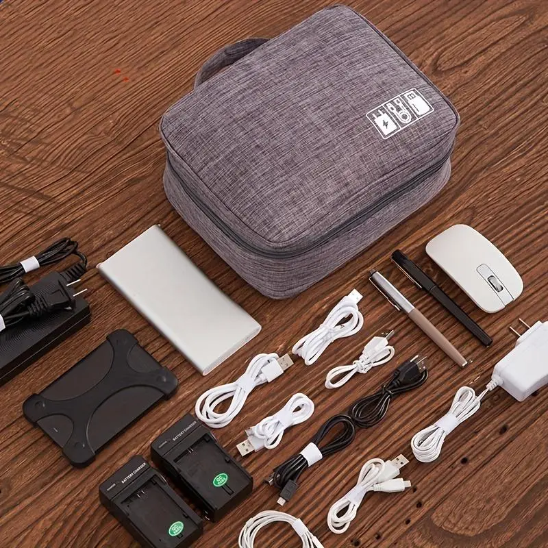 Cable Storage Bag Waterproof Digital Electronic Organizer Portable USB Data Line Charger Plug Travel
