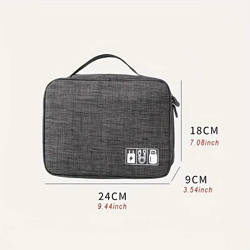 Cable Storage Bag Waterproof Digital Electronic Organizer Portable USB Data Line Charger Plug Travel