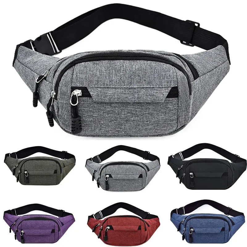 Men's Breast Package Waterproof Outdoor Sports Bag Canvas Pouch Korean-style Waist Fanny Crossbody Male Banana