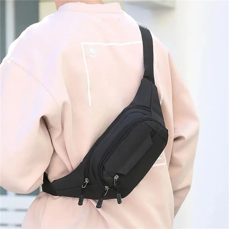 Men's Breast Package Waterproof Outdoor Sports Bag Canvas Pouch Korean-style Waist Fanny Crossbody Male Banana