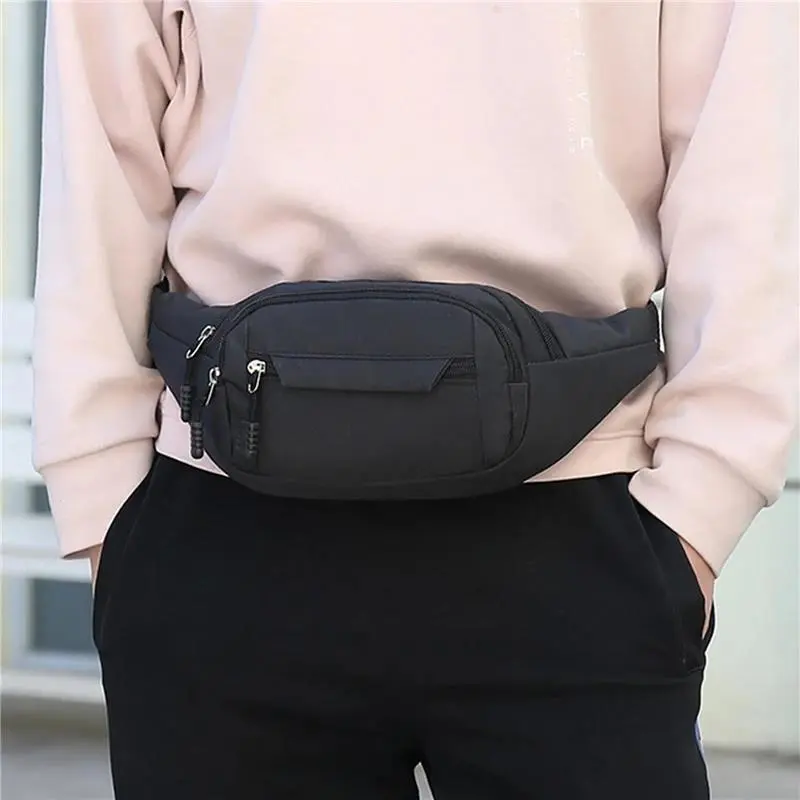 Men's Breast Package Waterproof Outdoor Sports Bag Canvas Pouch Korean-style Waist Fanny Crossbody Male Banana