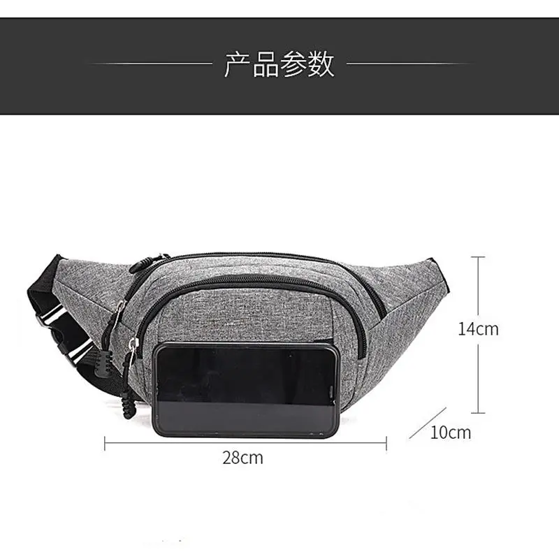Men's Breast Package Waterproof Outdoor Sports Bag Canvas Pouch Korean-style Waist Fanny Crossbody Male Banana