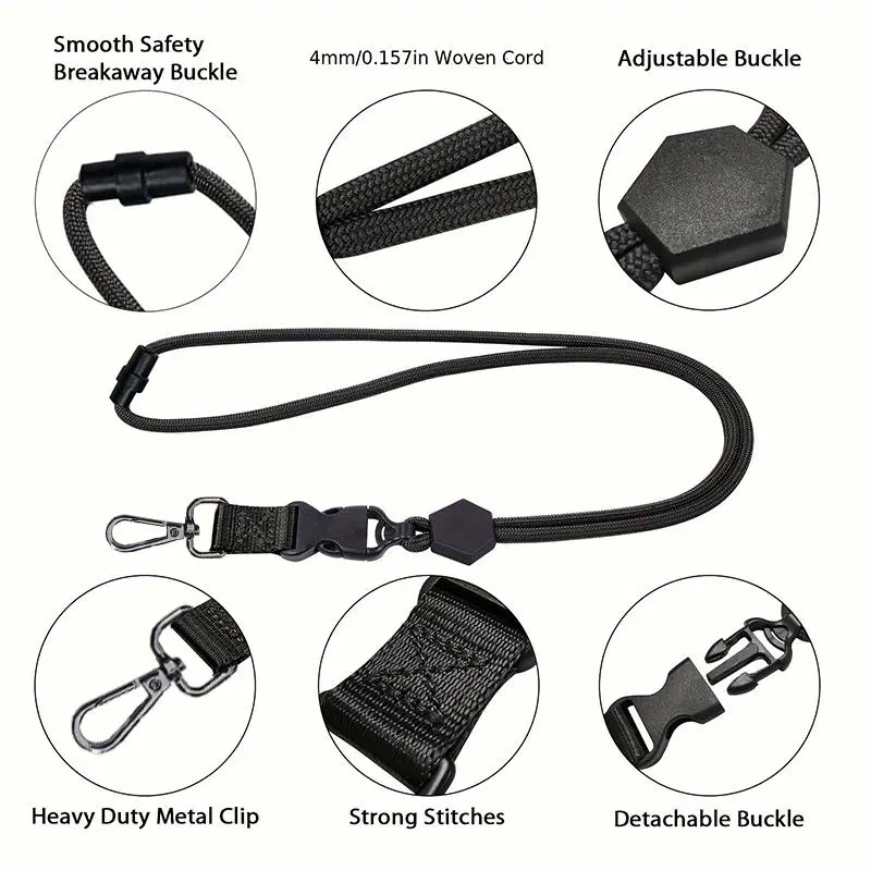 Badge Lanyard Cell Phone Wrist Hand Strap Cord to Hang the Mobile Rope for  Shoulder Chain Key Adjustable