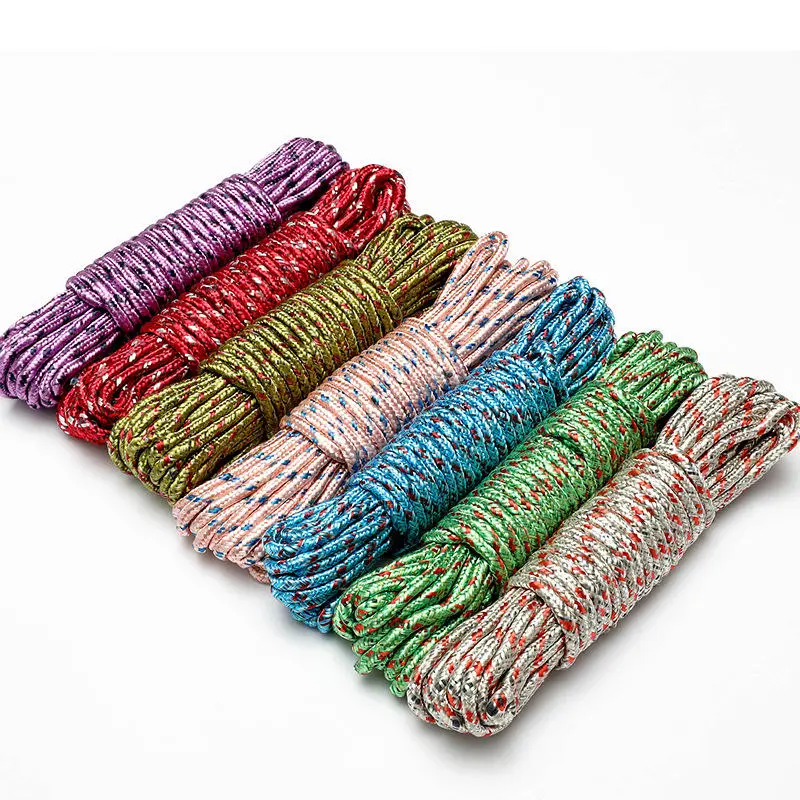 2025 New Nylon Anti Slip Windproof Clothesline 9 Meters Outdoor Drying Blanket Multifunctional Camping Rope Hiking