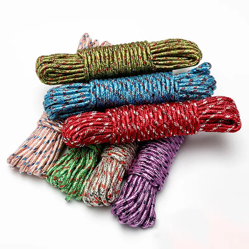 2025 New Nylon Anti Slip Windproof Clothesline 9 Meters Outdoor Drying Blanket Multifunctional Camping Rope Hiking