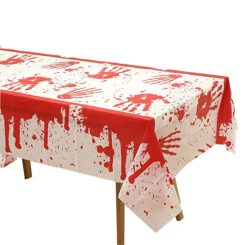2025 Halloween Decorations Disposable PEVA Tablecloth | Party Supplies for Table Backdrop Banner
